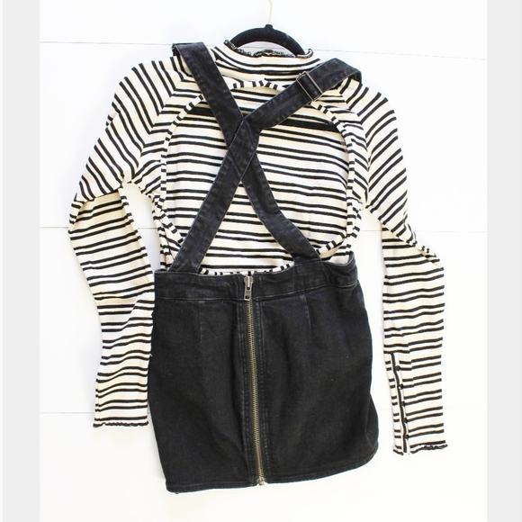 PRE-OWNED H&M DIVIDED DENIM OVERALL SIZE 2 - Picture 3 of 4